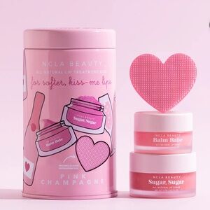NCLA BEAUTY PINK CHAMPAGNE LIP CARE DUO + LIP SCRUBBER BRAND NEW/SEALED